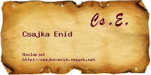 Csajka Enid névjegykártya